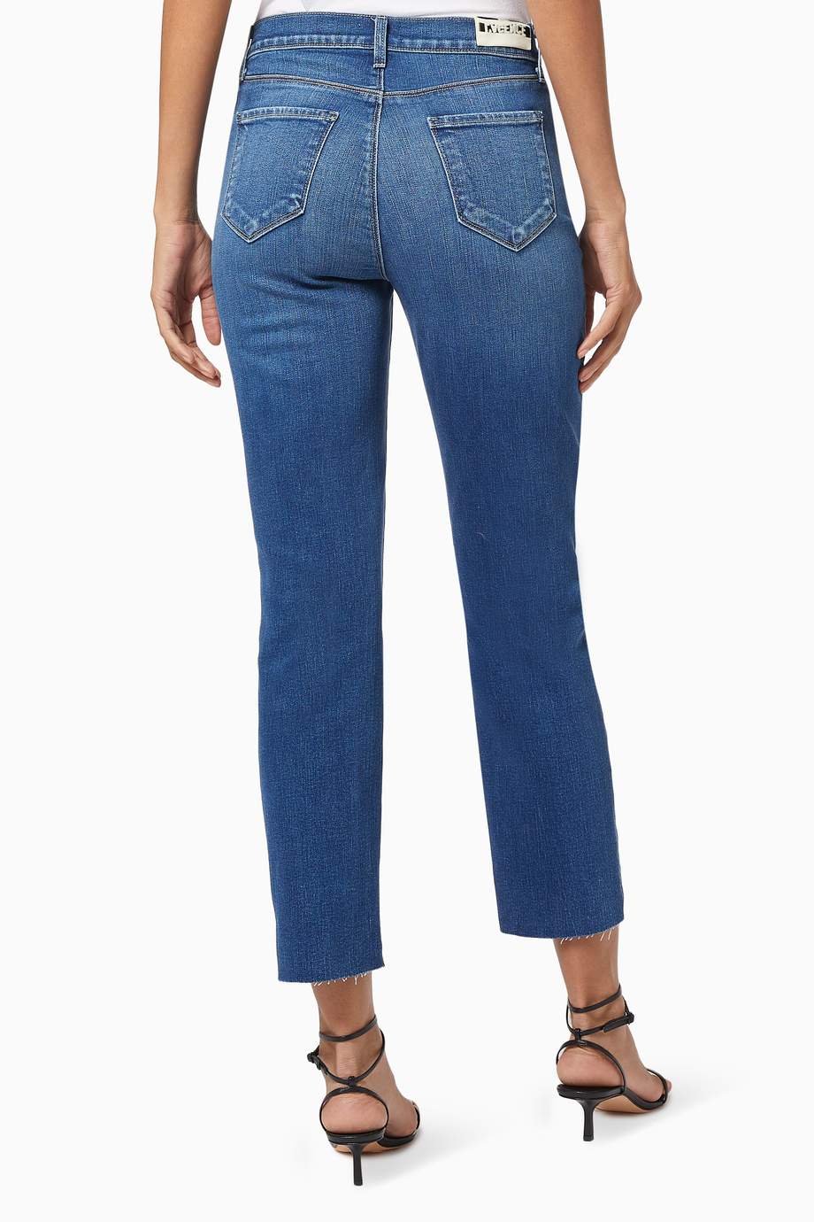 Shop L'agence Blue Cropped Slim-fit Jeans for Women | Ounass UAE
