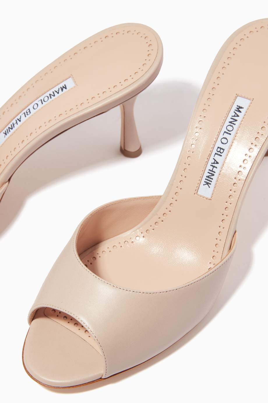 manolo blahnik jada leather mules