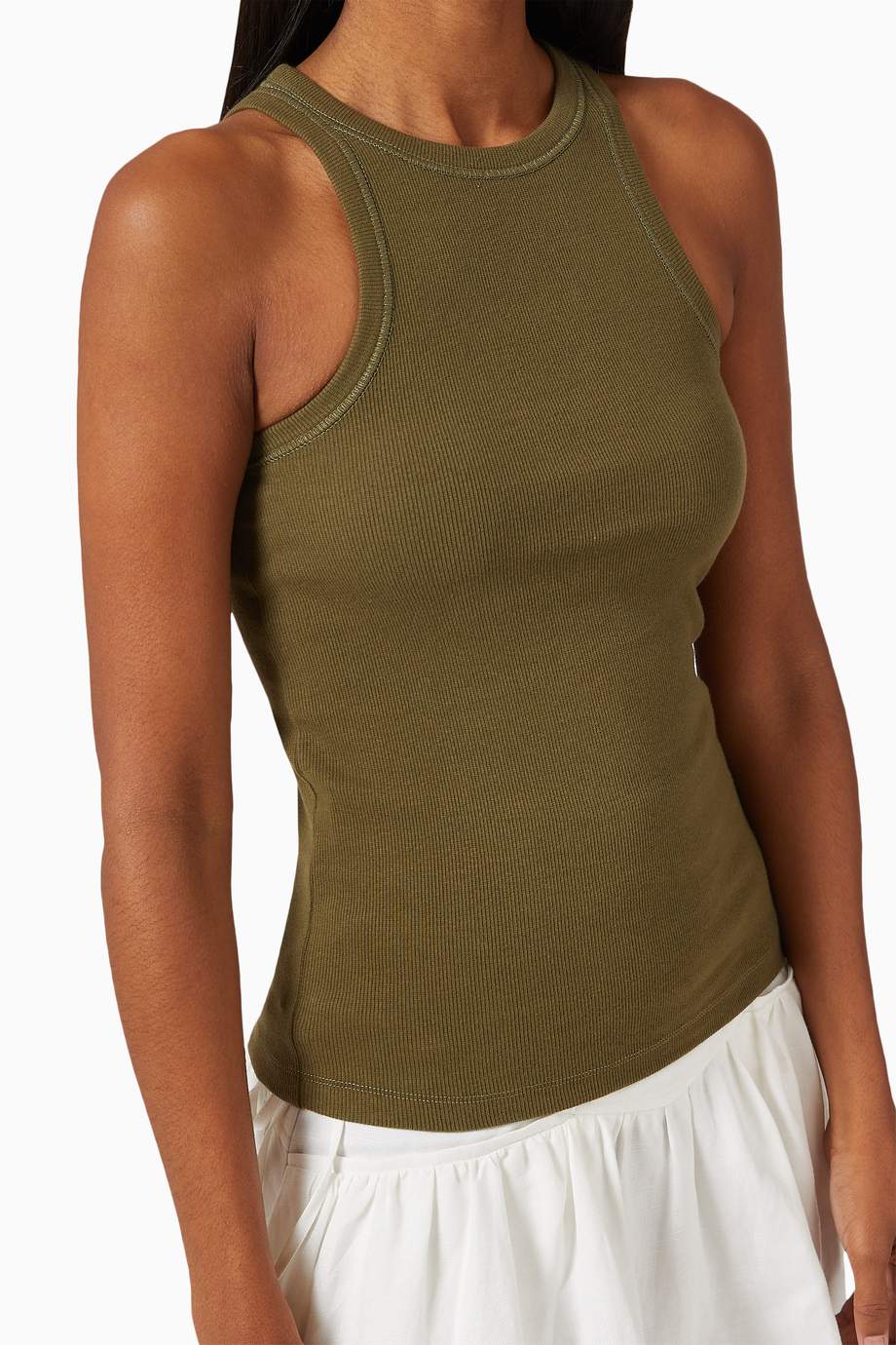 Shop Ministry Of Style Brown Maverick Ribbed Cotton Tank Top for Women ...