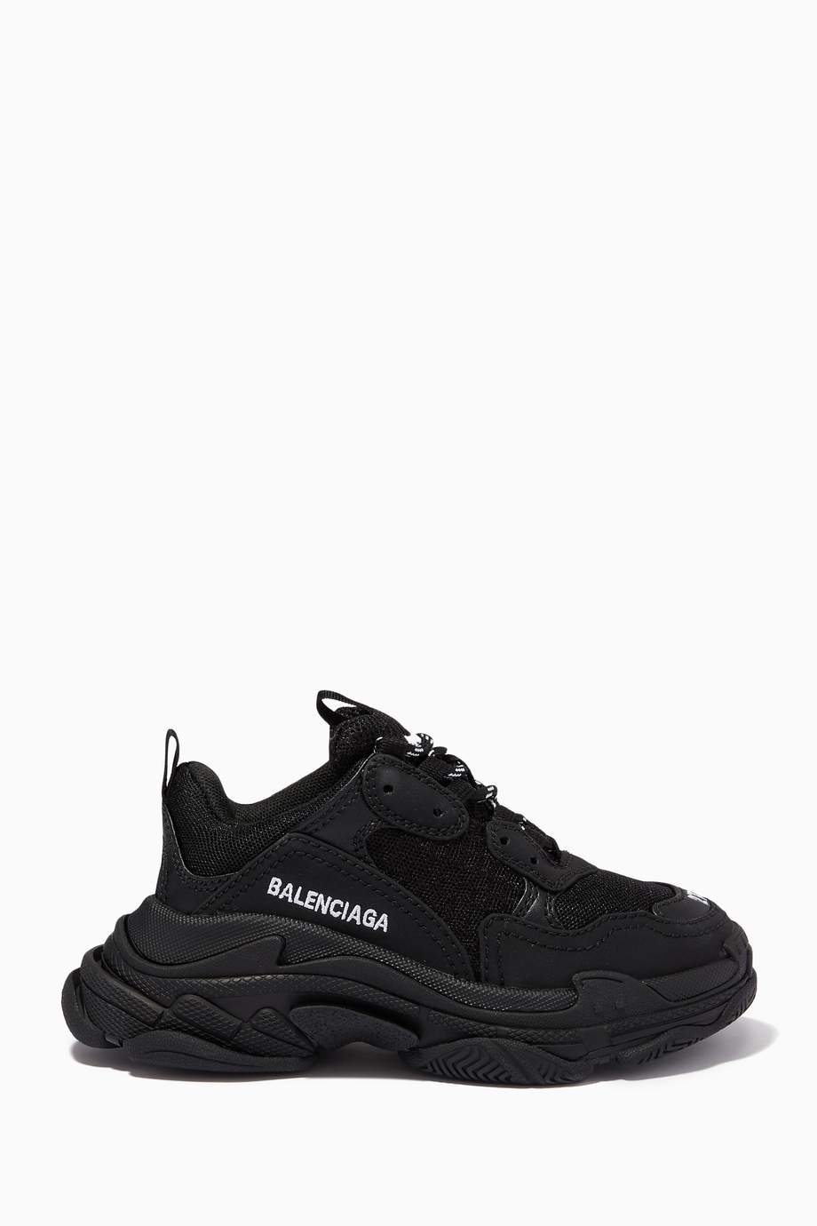 Shop Balenciaga Black Triple S Sneakers in Double Foam & Mesh for Kids ...