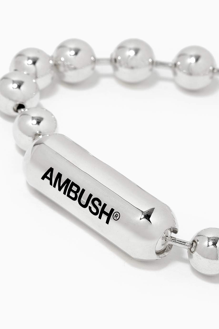 Shop Ambush Silver Large Ball Chain Bracelet in Sterling Silver for Men