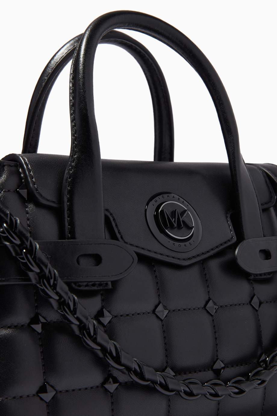 Shop Michael Kors Black Extrasmall Carmen Satchel Bag in Quilted Leather for Women Ounass UAE
