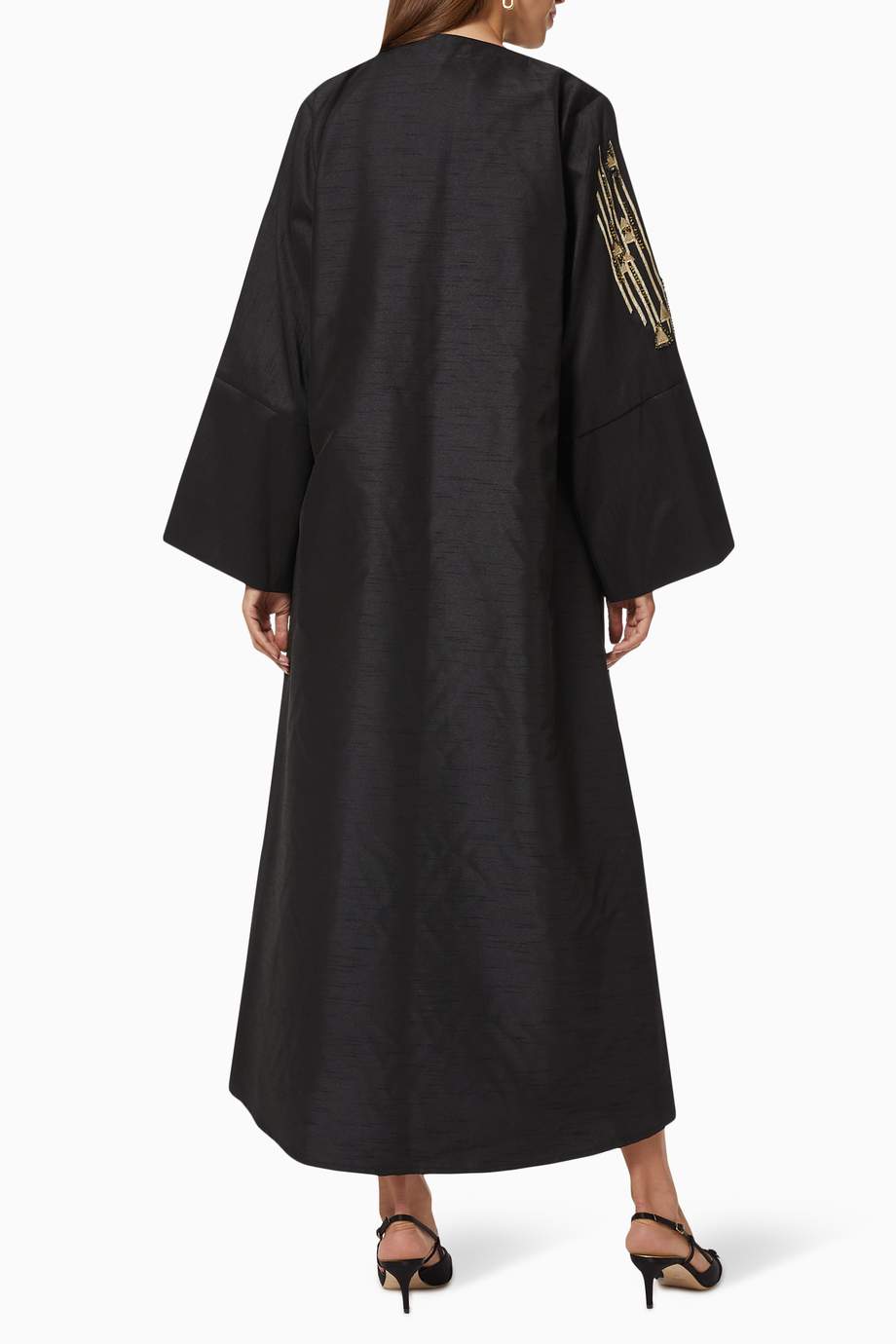black beaded abaya