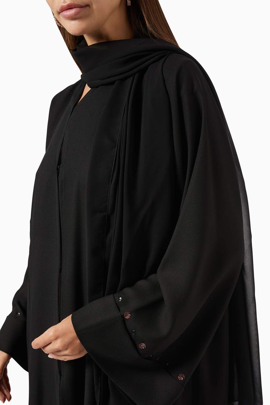 black sequin abaya