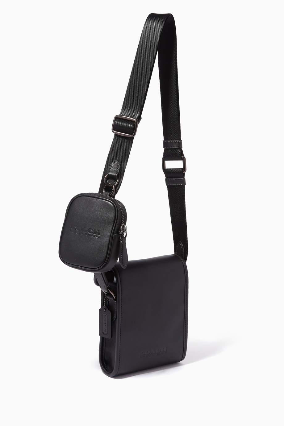 Shop Coach Black Charter Crossbody Bag with Hybrid Pouch in Calf ...