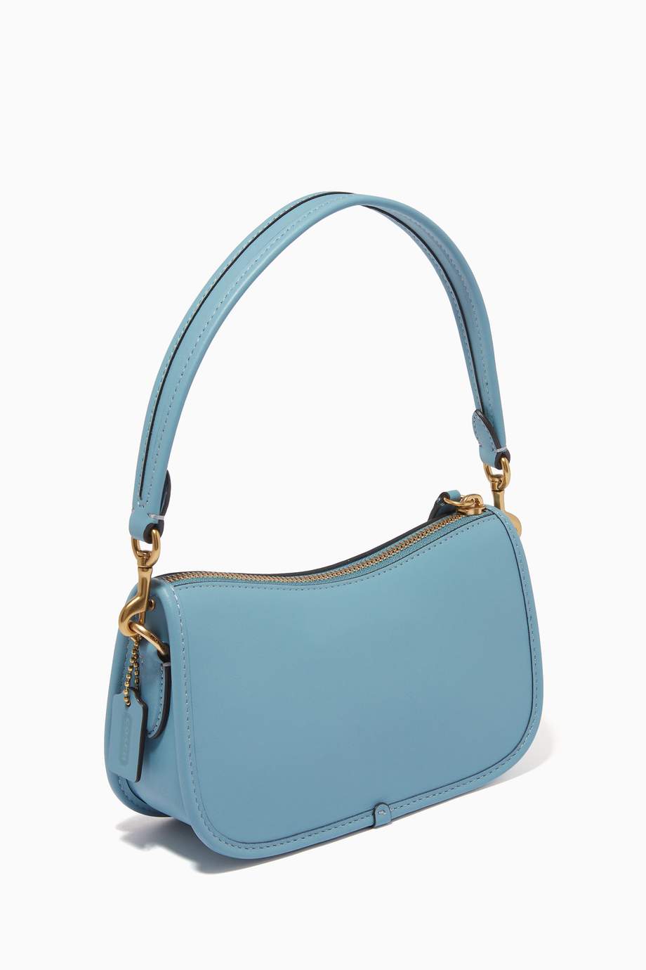 Shop Coach Blue Swinger 20 with Floral Embroidery in Leather for Women ...
