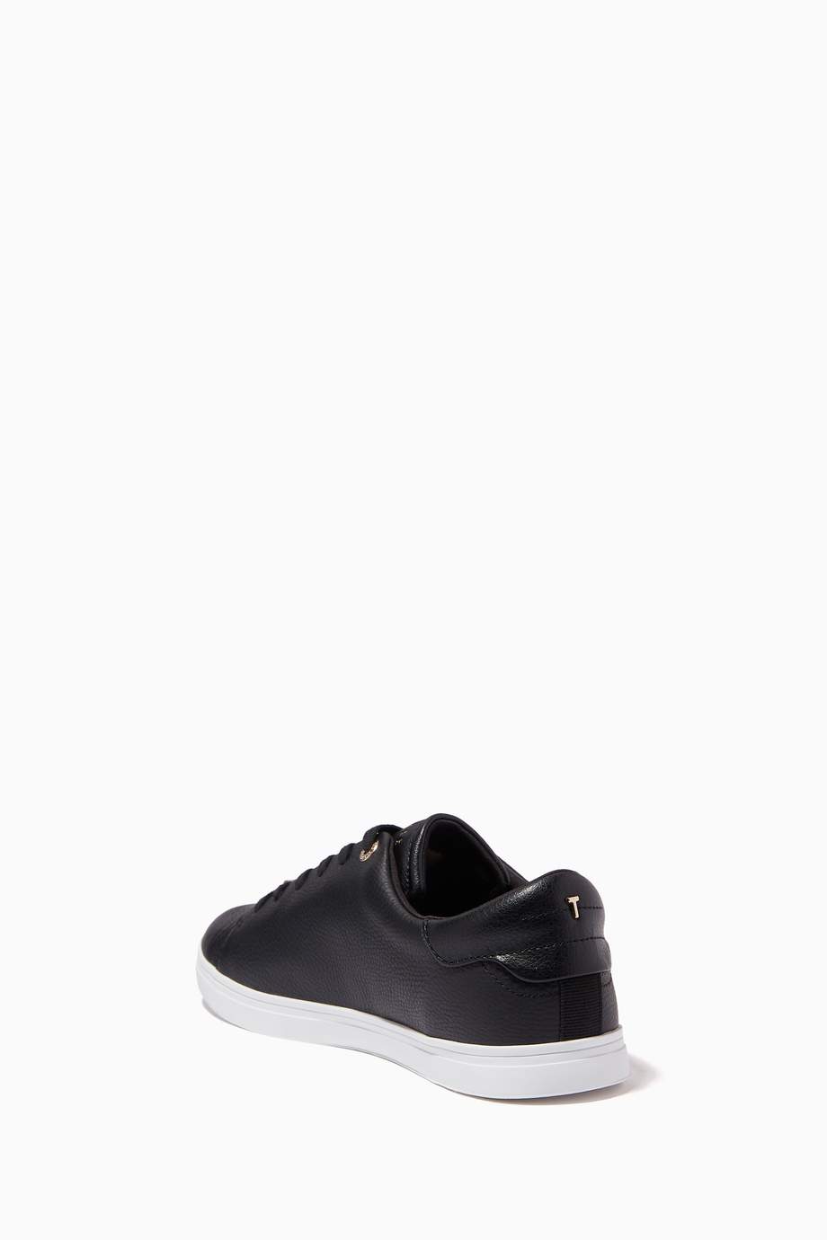 Shop Ted Baker Black Feeka Trainers in Leather for Women | Ounass Saudi