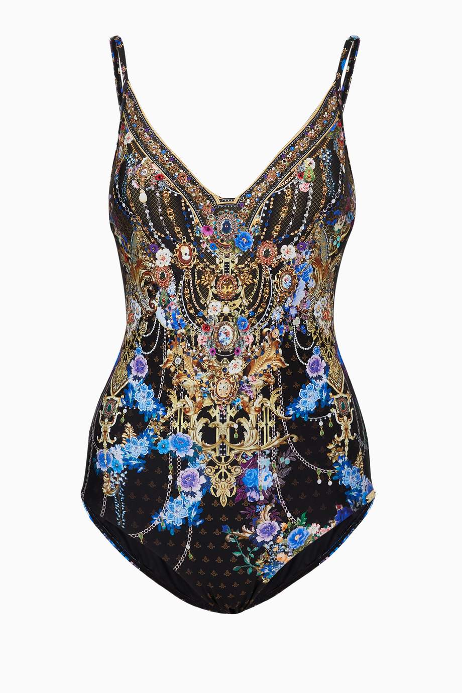 Shop CAMILLA Multicolour Palace Playhouse Wired V-Neck One-piece ...