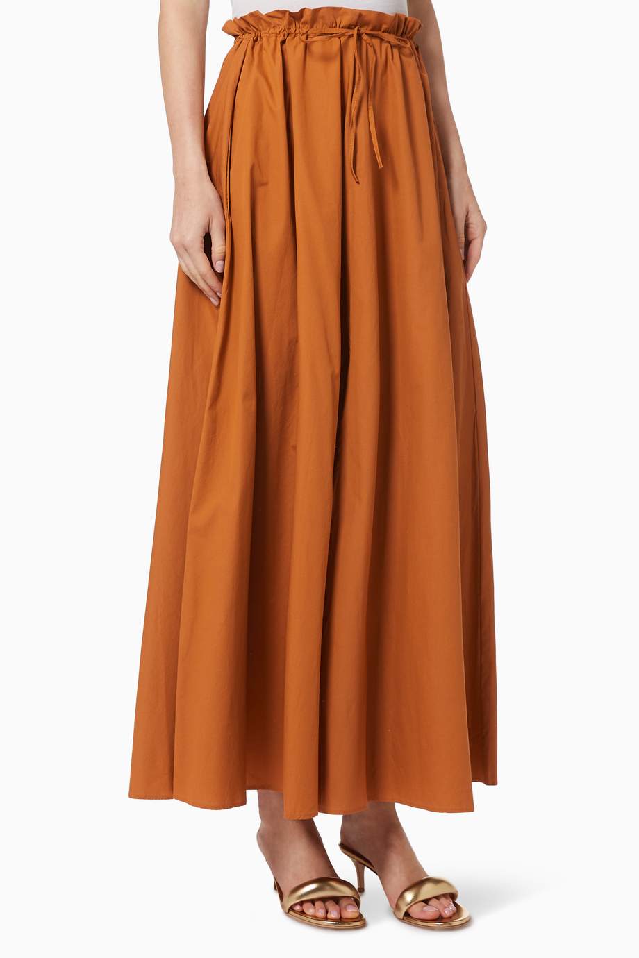 poplin maxi skirt