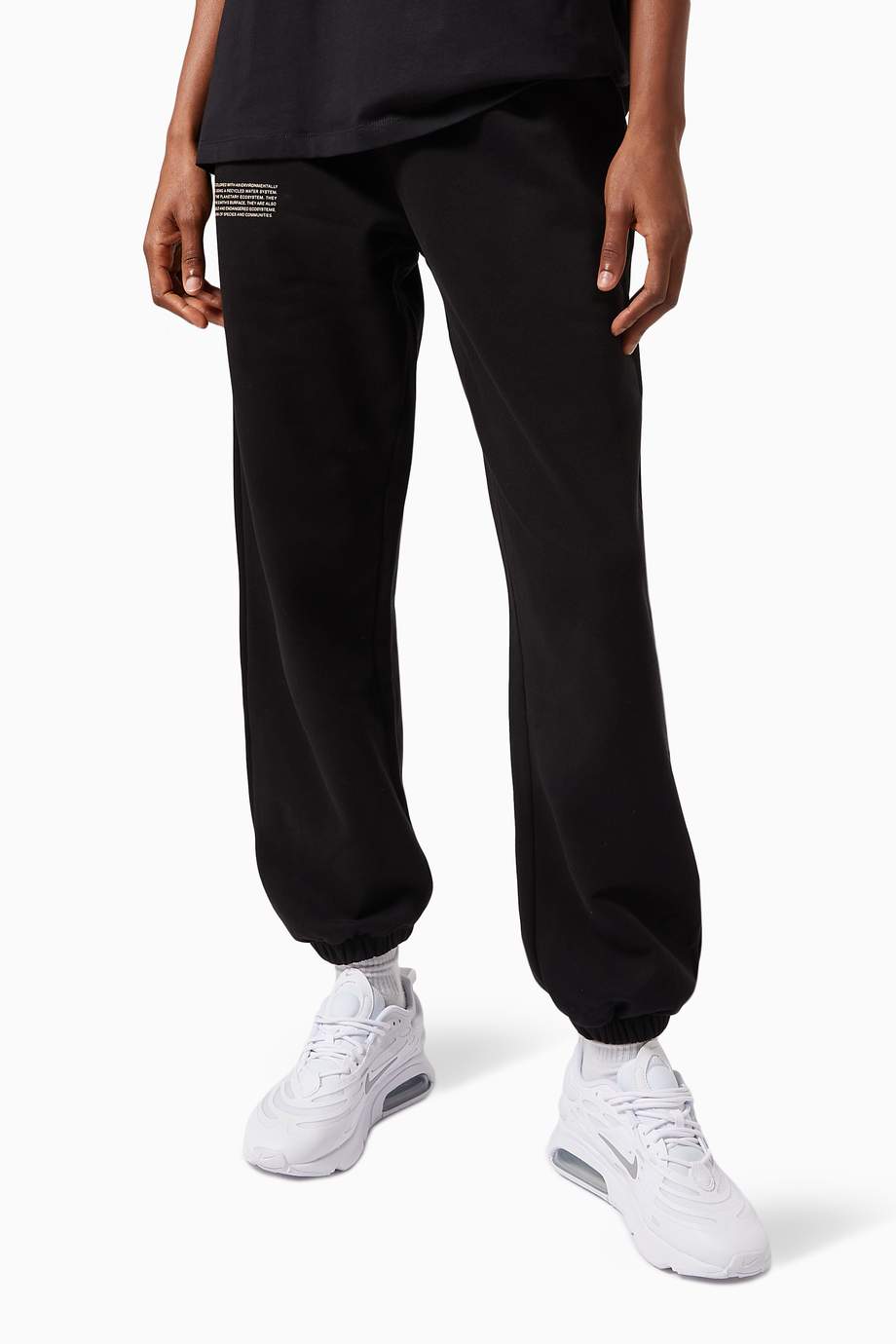 Shop PANGAIA Black Lightweight Organic Cotton Track Pants for Women