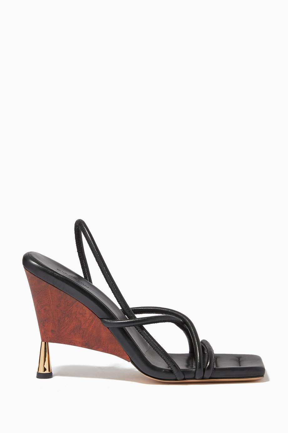 Shop Gia Couture Black x RHW Rosie 2 105 Strappy Sandals in Leather for ...