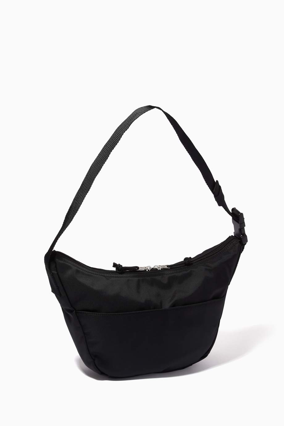 Shop Balenciaga Black Wheel Sling Shoulder Bag in Recycled Sport Nylon ...