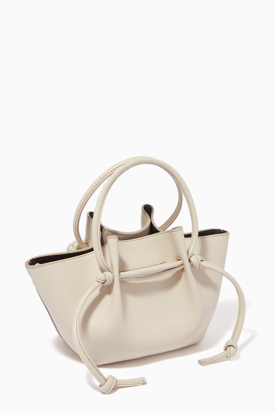 Shop YUZEFI White Small Mochi Bag in Leather for Women | Ounass UAE