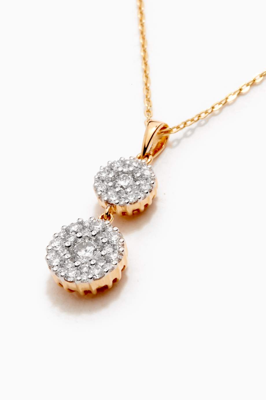 Shop Damas White OneSixEight Diamond Pendant Chain in 18kt Gold for
