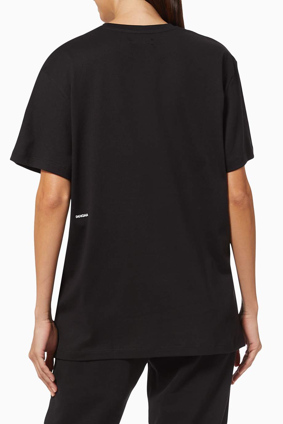 Shop PANGAIA Black Organic Cotton T-shirt with C-FIBER™ for Women ...