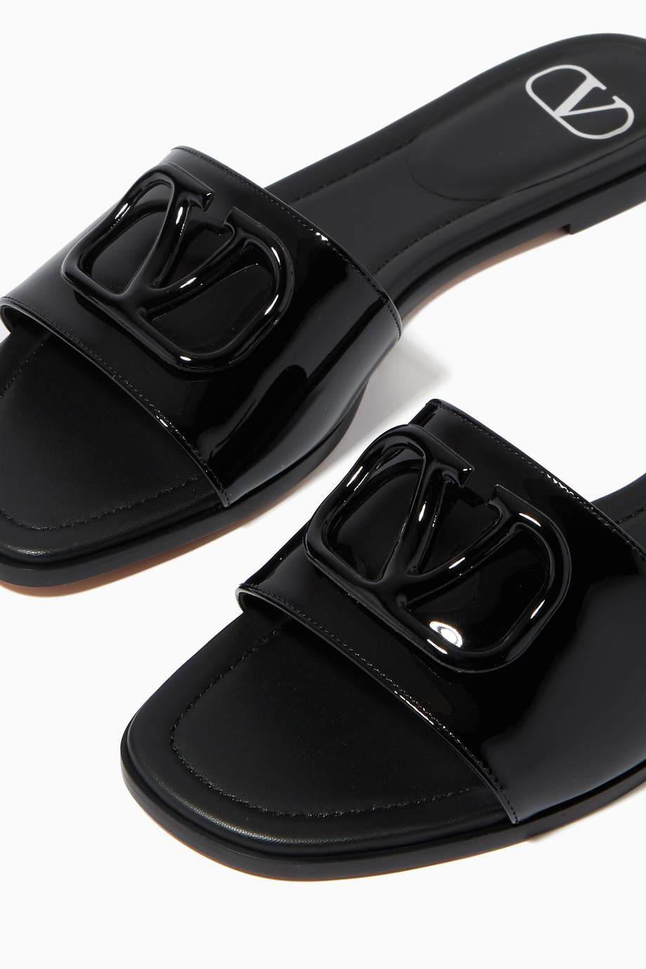 vlogo signature flat calfskin slide