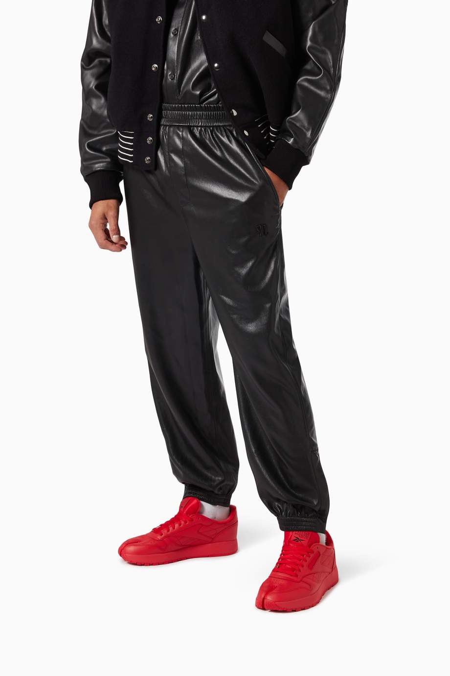 classic leather tabi shoes