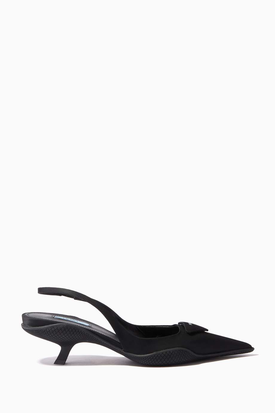nylon gabardine slingback pumps