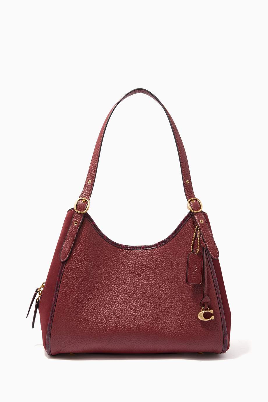 Shop Coach Red Lori Shoulder Bag with Snakeskin Detail for Women ...