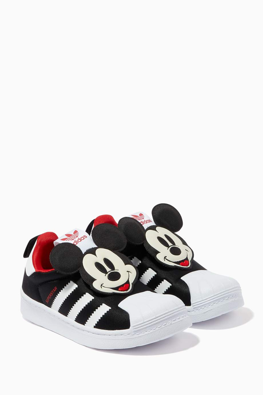 Shop adidas Originals Black x Disney Superstar 360 Sneakers in Textile for Kids | Ounass UAE