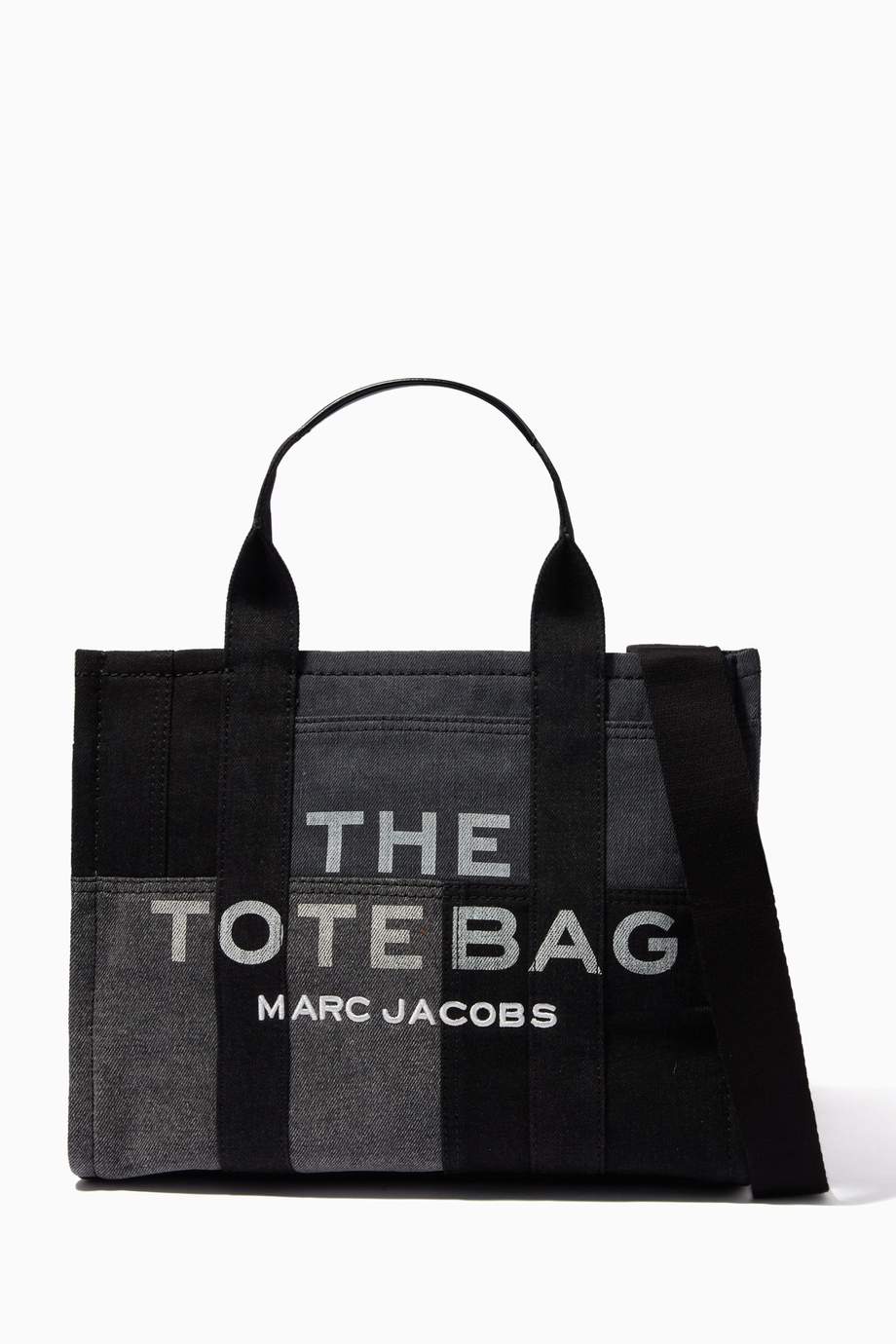 Shop The Marc Jacobs Black Small Traveler Tote Bag in Denim for Women ...