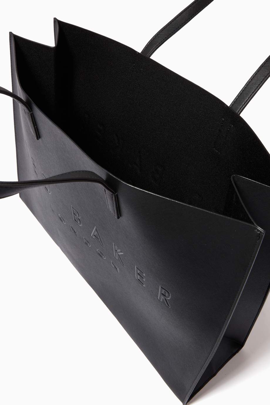 Shop Ted Baker Black Sukicon Large Icon Bag in Vinyl for ...