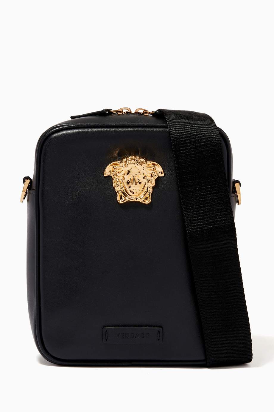 Shop Versace Black La Medusa Mini Bag in Calf Leather for | Ounass UAE