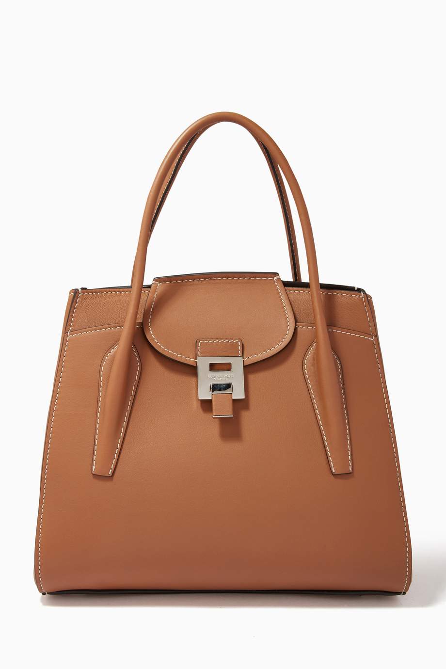 Shop Michael Kors Brown MKC x 007 Bancroft Satchel Bag in Leather for Women | Ounass UAE