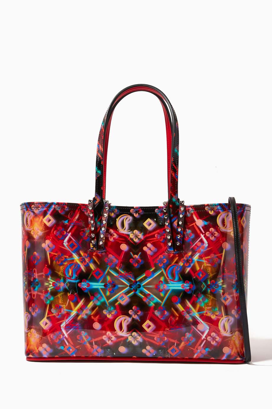 Shop Christian Louboutin Multicolour Cabata N/S Small Bag in Graphic Patent Leather for Women | Ounass UAE