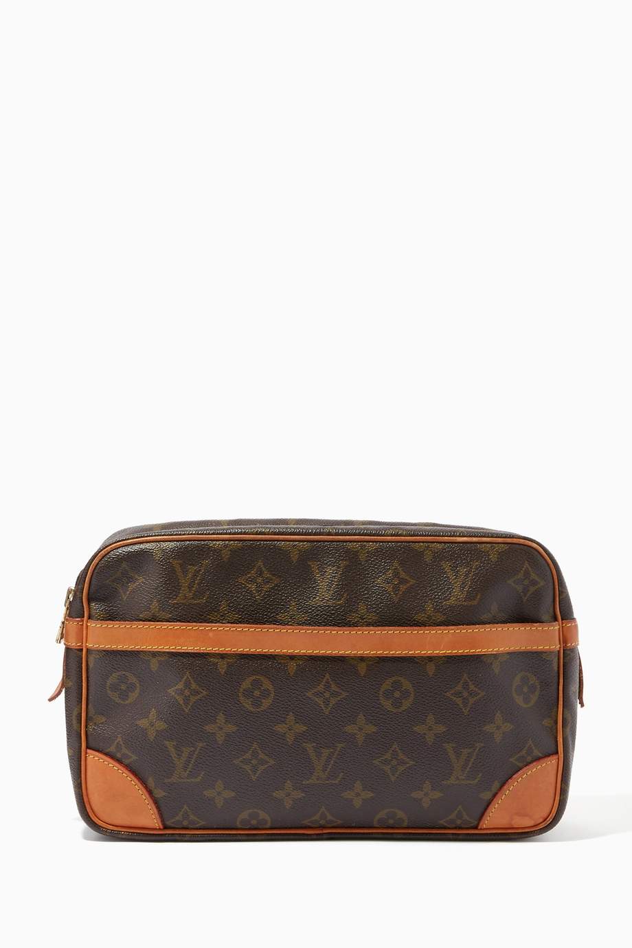 Shop Louis Vuitton Vintage Brown Compiegne 28 Clutch Bag in Monogram Canvas for Women | Ounass UAE