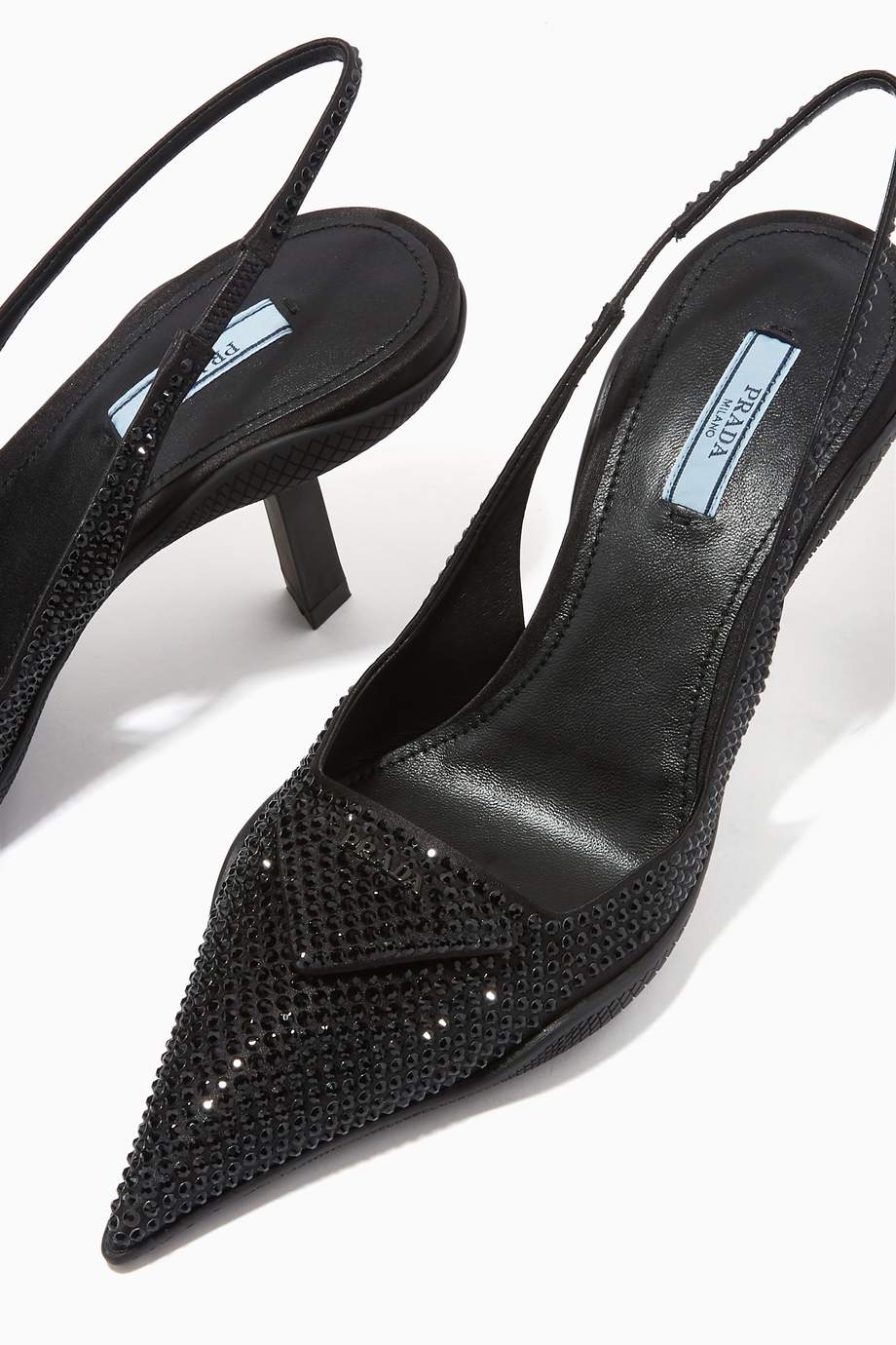 Triangle logo slingback Pumps