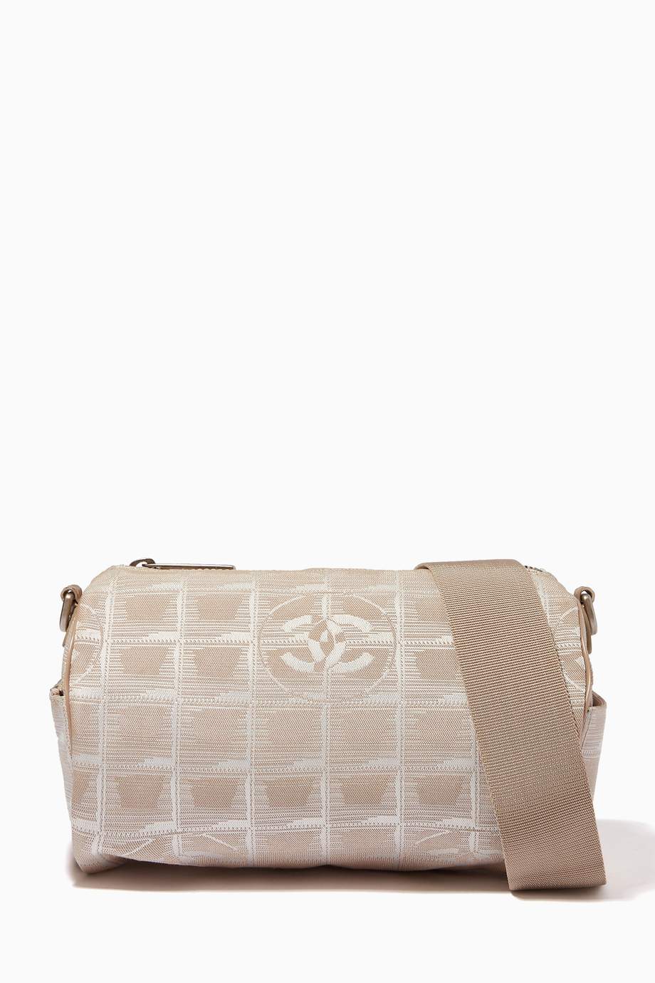 Shop Chanel Vintage Neutral Small CC Travel Line in Nylon for Women | Ounass UAE