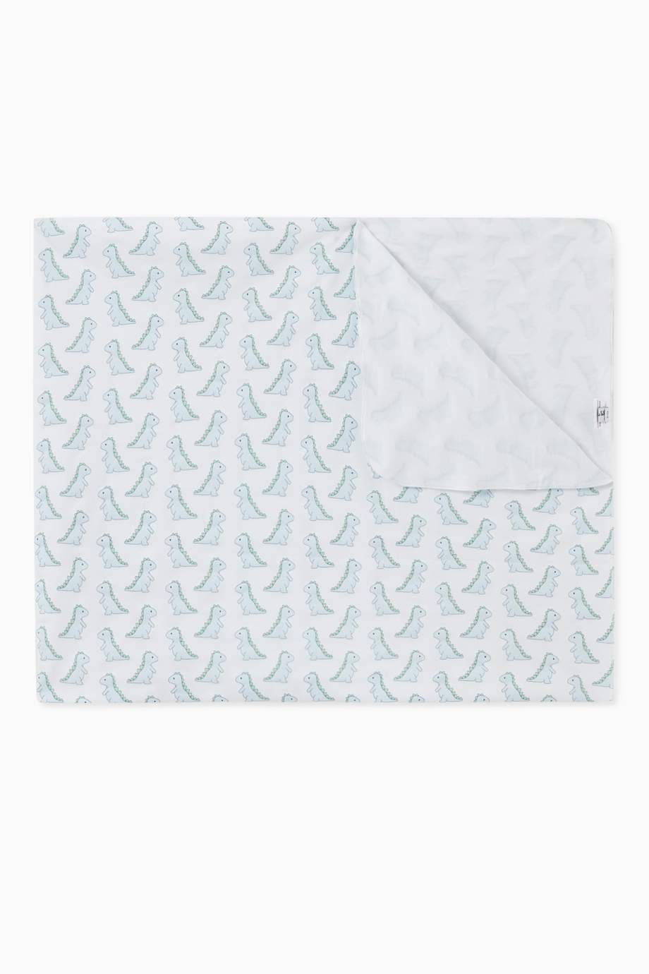 Shop Magnolia Baby Blue Dinosaur Swaddle Blanket in Pima Cotton for