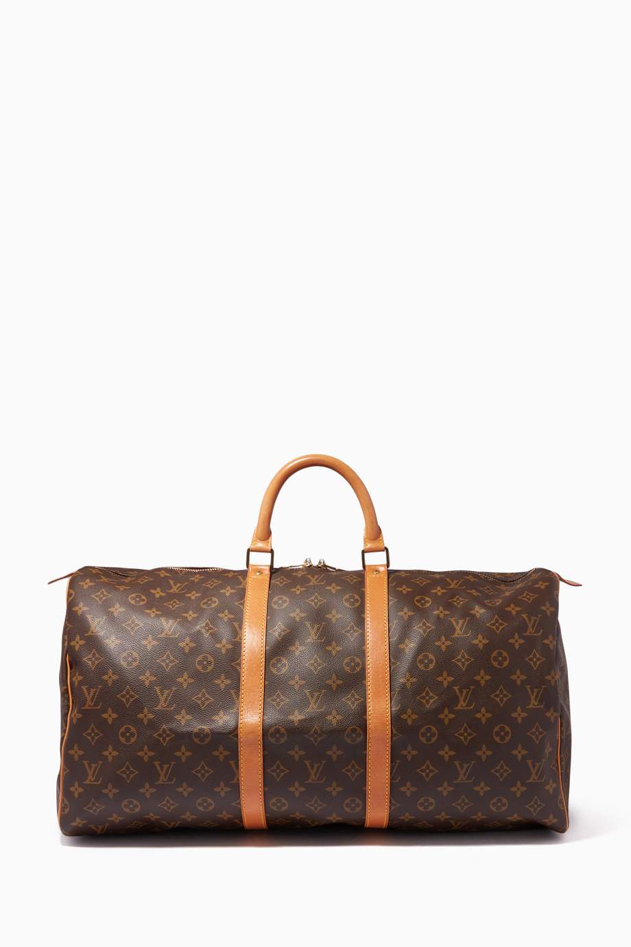 Shop Louis Vuitton Vintage Brown Keepall 55 Boston Travel Bag in Monogram Canvas for Women | Ounass UAE