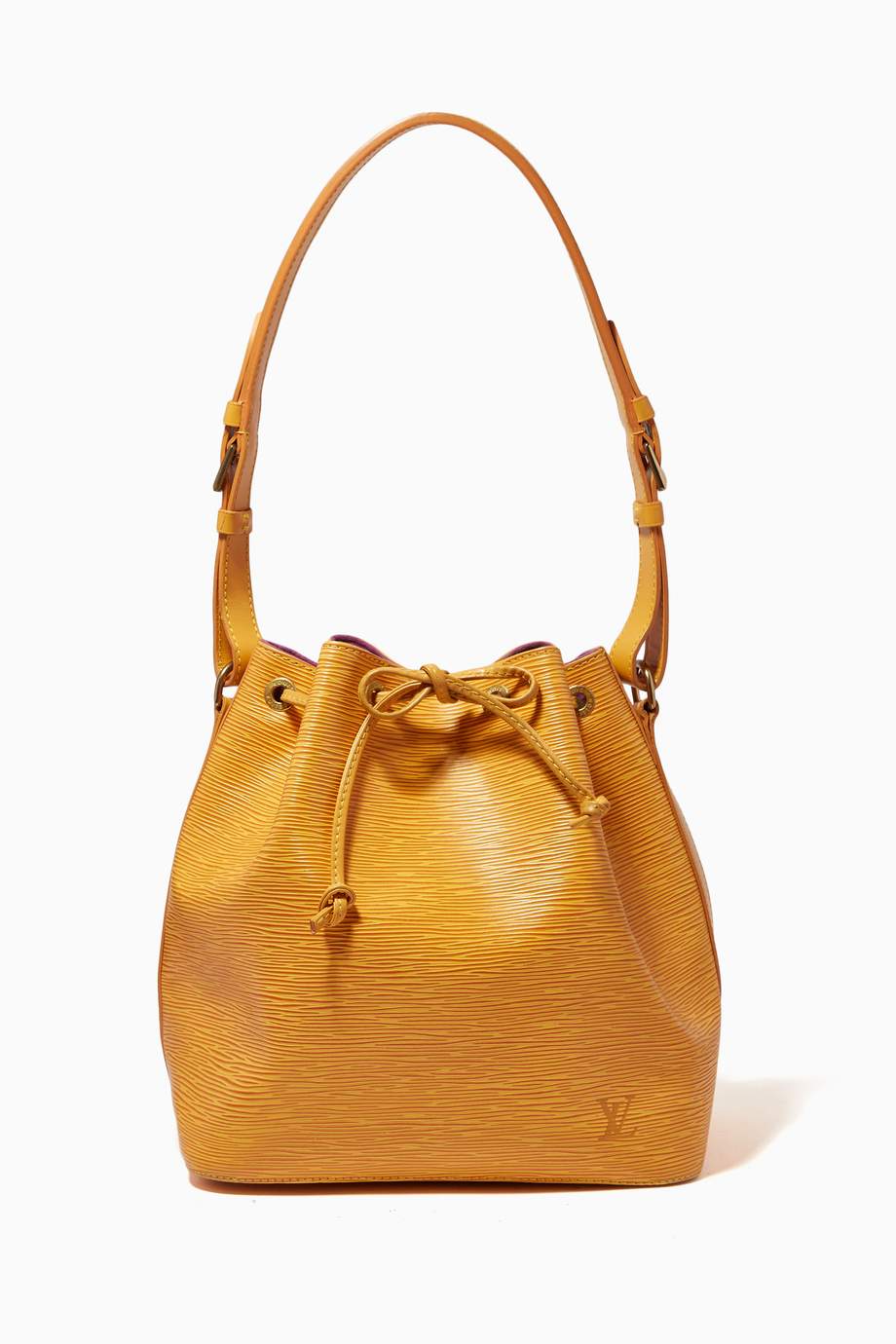 Shop Louis Vuitton Vintage Yellow Noé Bucket Bag in Epi Leather for Women | Ounass UAE