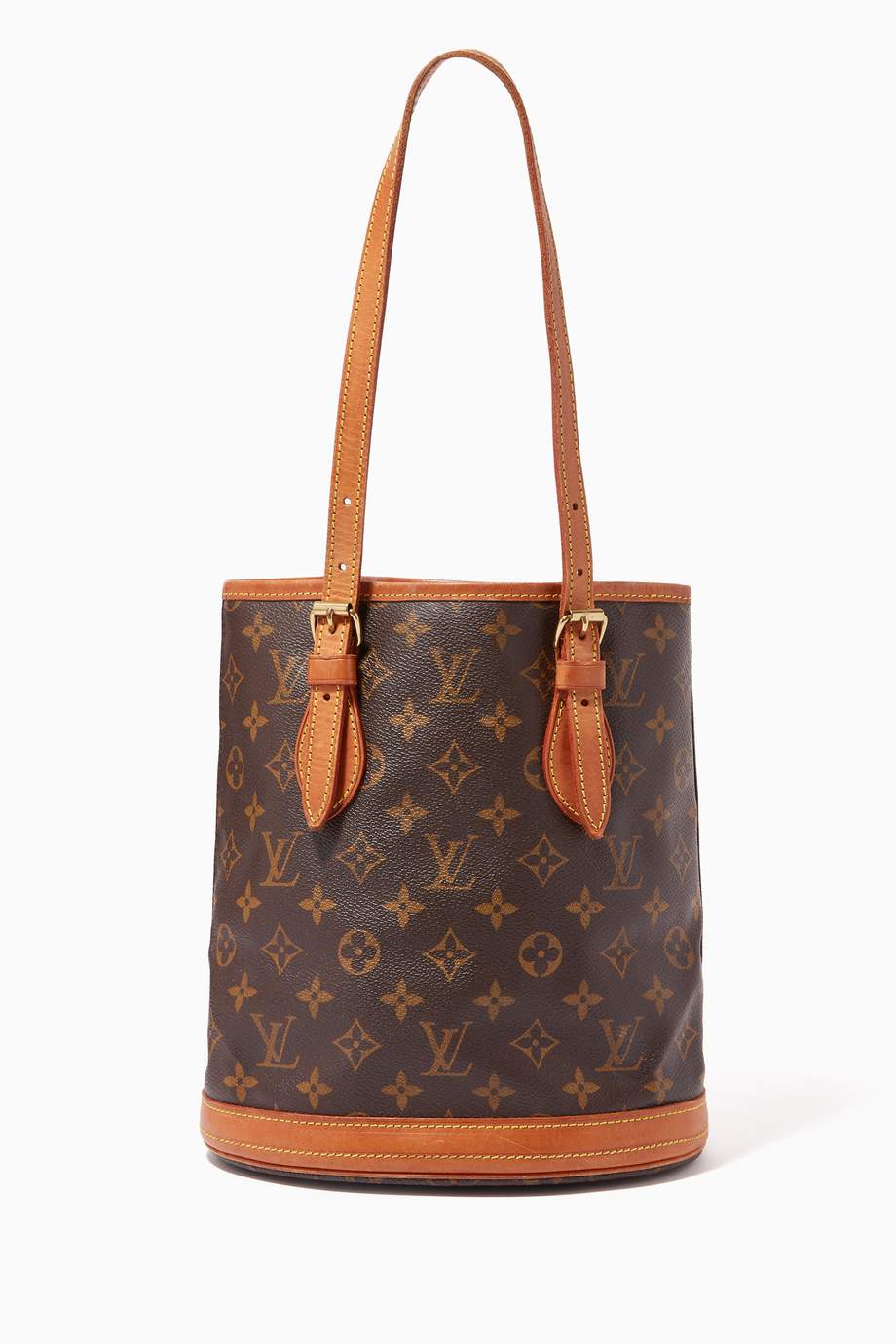 Shop Louis Vuitton Vintage Brown Bucket PM Bag in Monogram Canvas for Women | Ounass UAE