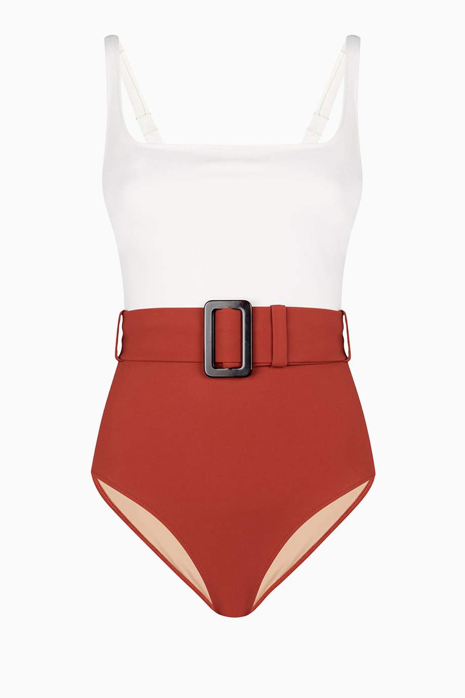 Shop Evarae Red Cassandra One Piece Swimsuit in Econyl® for Women | Ounass
