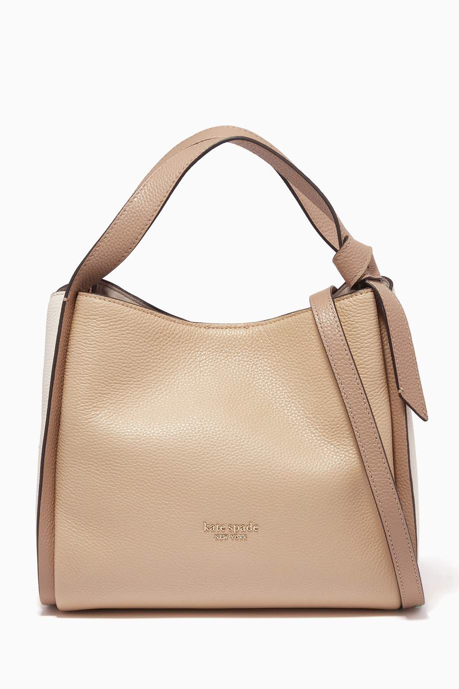 Shop Kate Spade New York Neutral Knott Medium Colourblock Crossbody