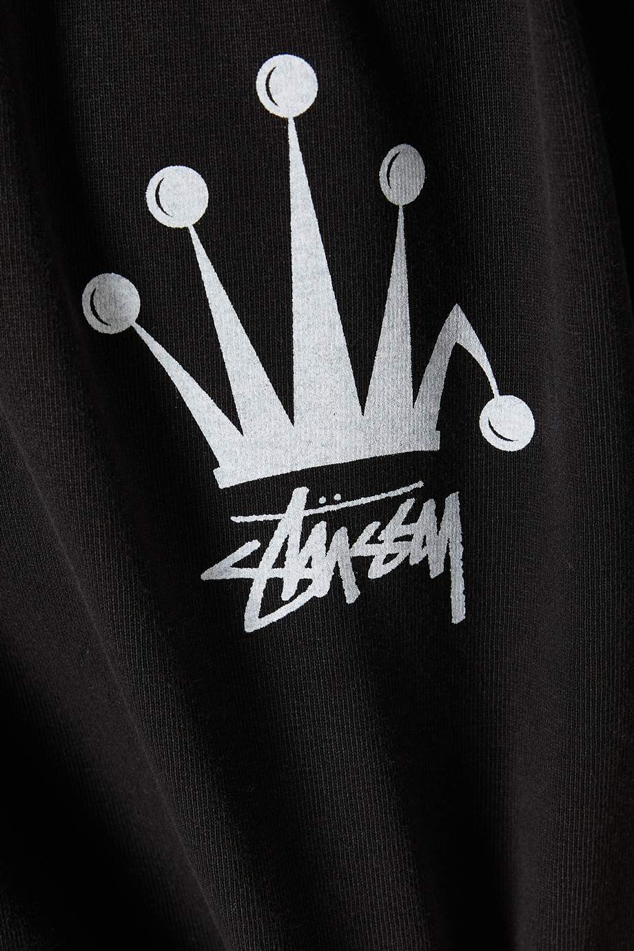 Shop Stussy Black Regal Crown T-shirt in Cotton for Men | Ounass UAE