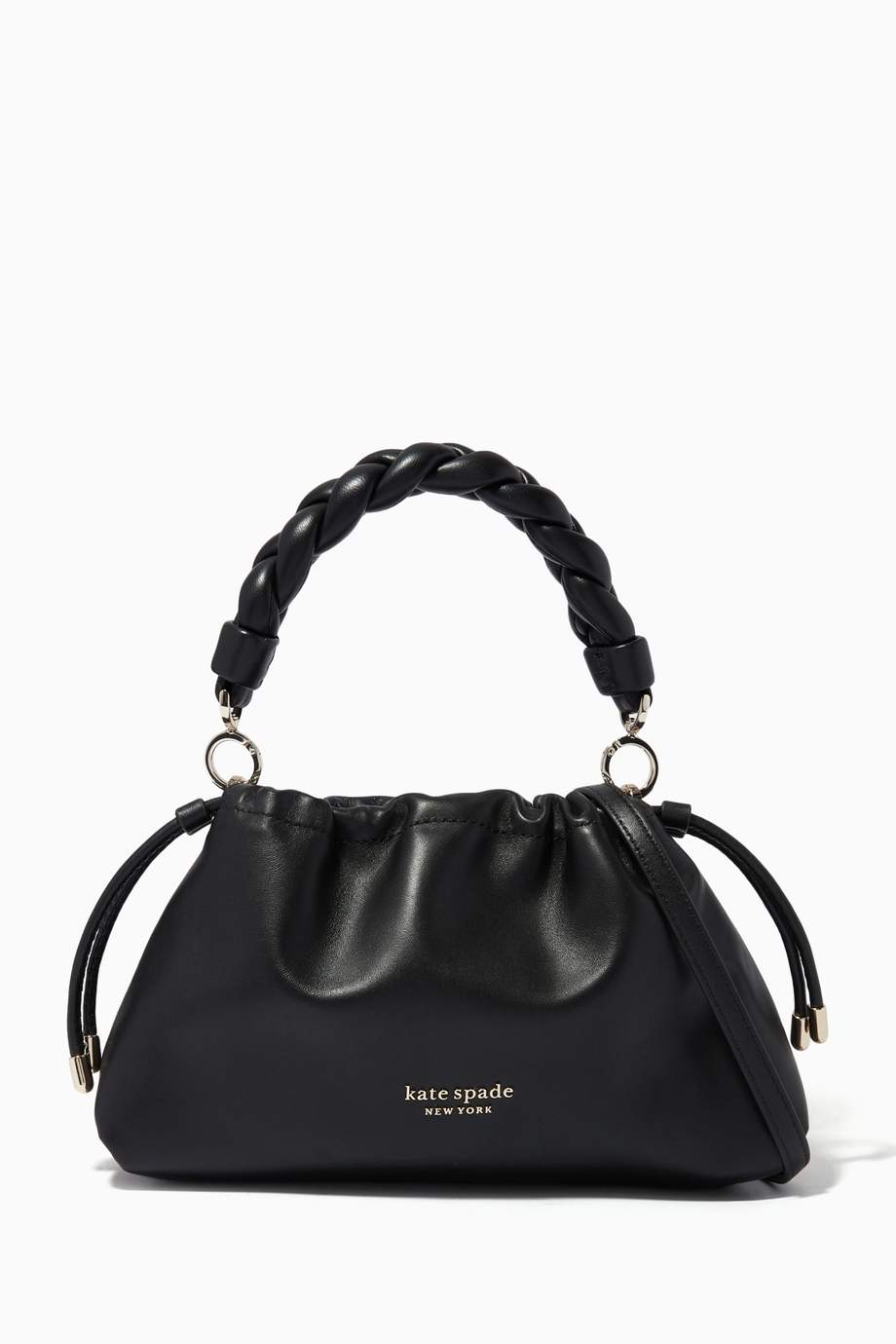 Shop Kate Spade New York Black Meringue Small Crossbody Bag in Leather ...