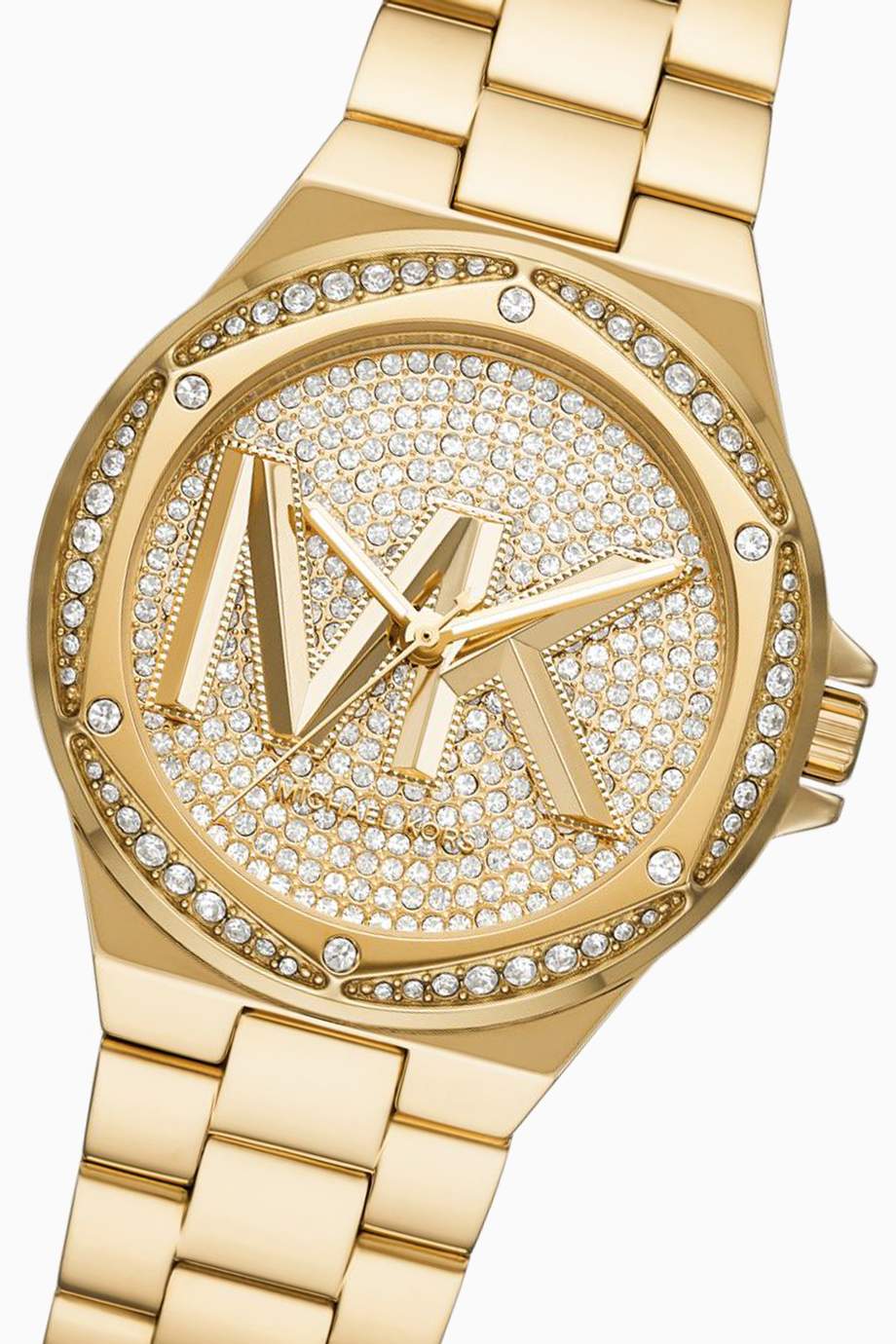 Shop Michael Kors Gold Lennox Pavé Quartz Watch, 37mm for Women ...