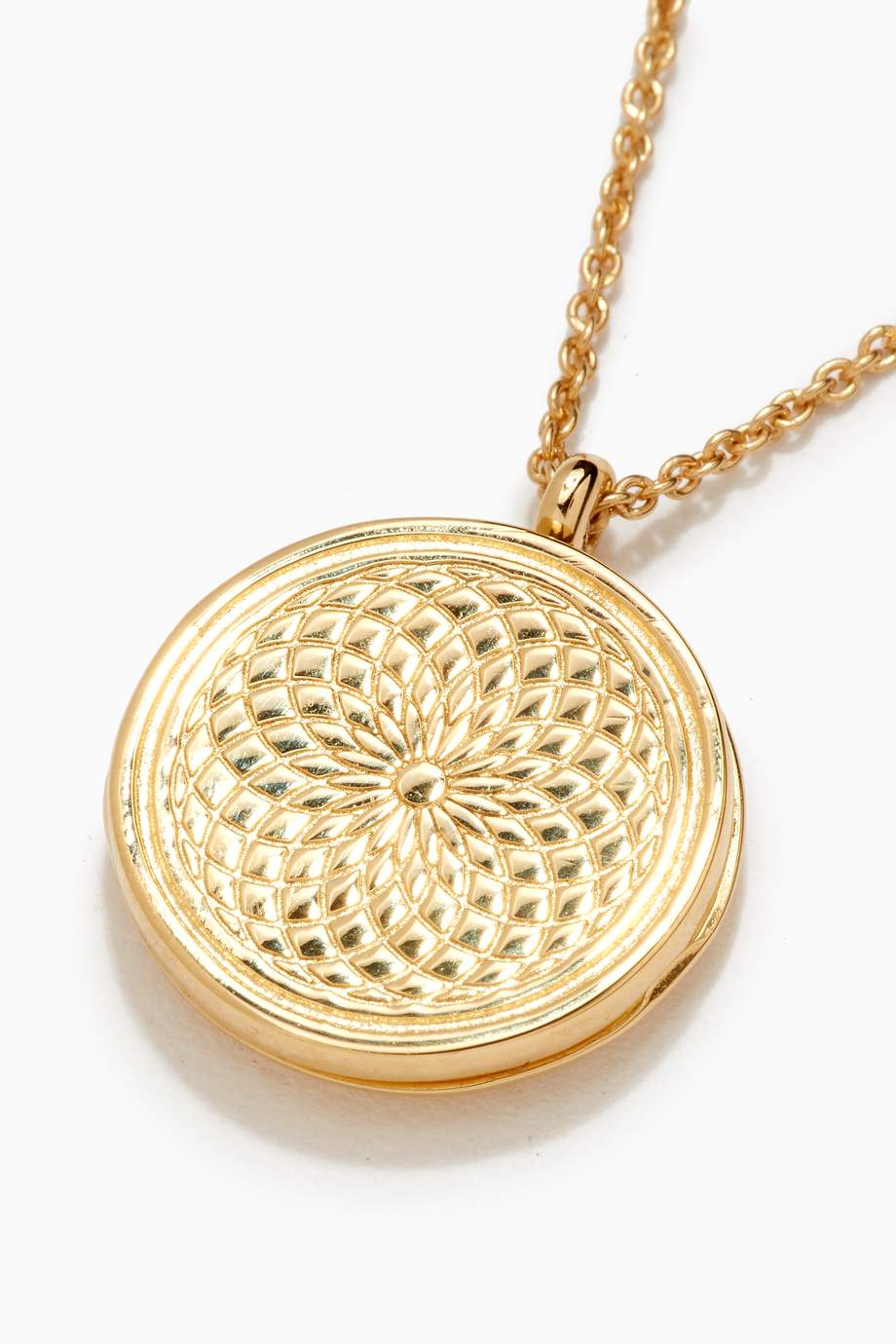 Shop Astley Clarke Gold Celestial Radial Locket Necklace in 18kt Gold ...