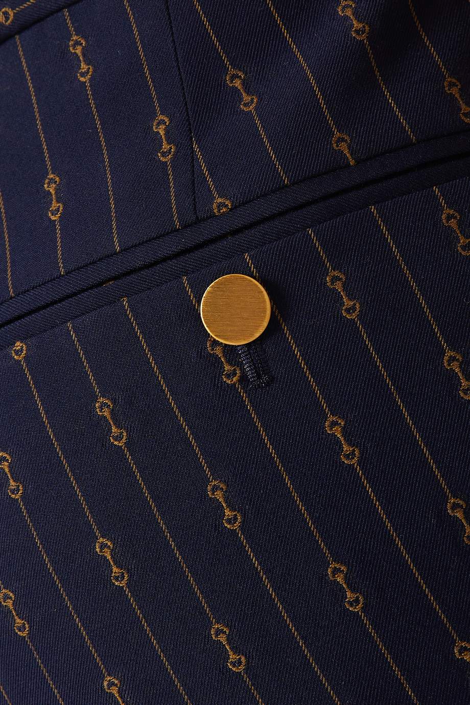 Shop Gucci Blue Horsebit Stripe Tailored Pants in Wool for Men | Ounass UAE