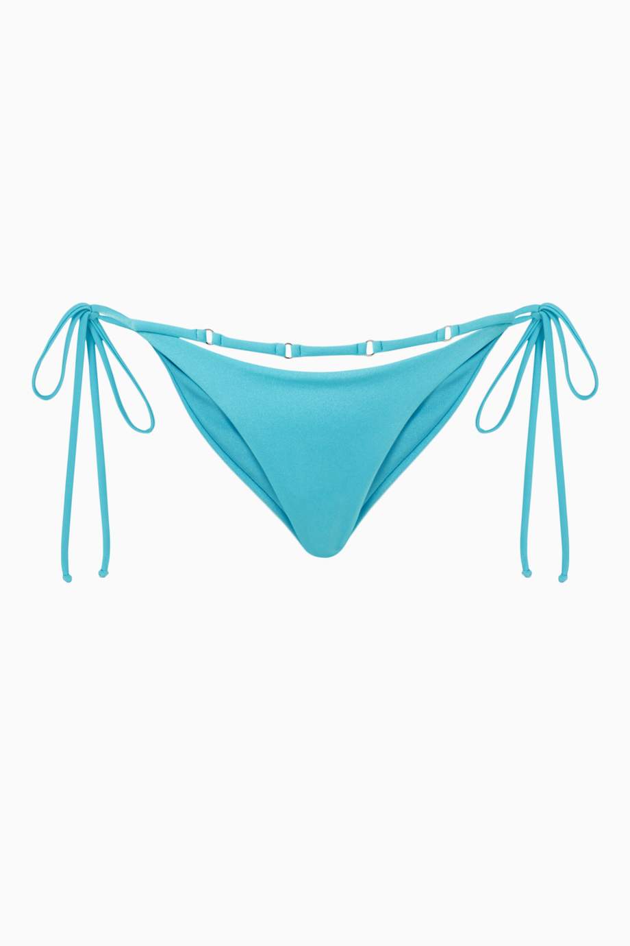 Shop Frankies Bikinis Blue Keira Cheeky Bikini Bottoms in Shine Stretch