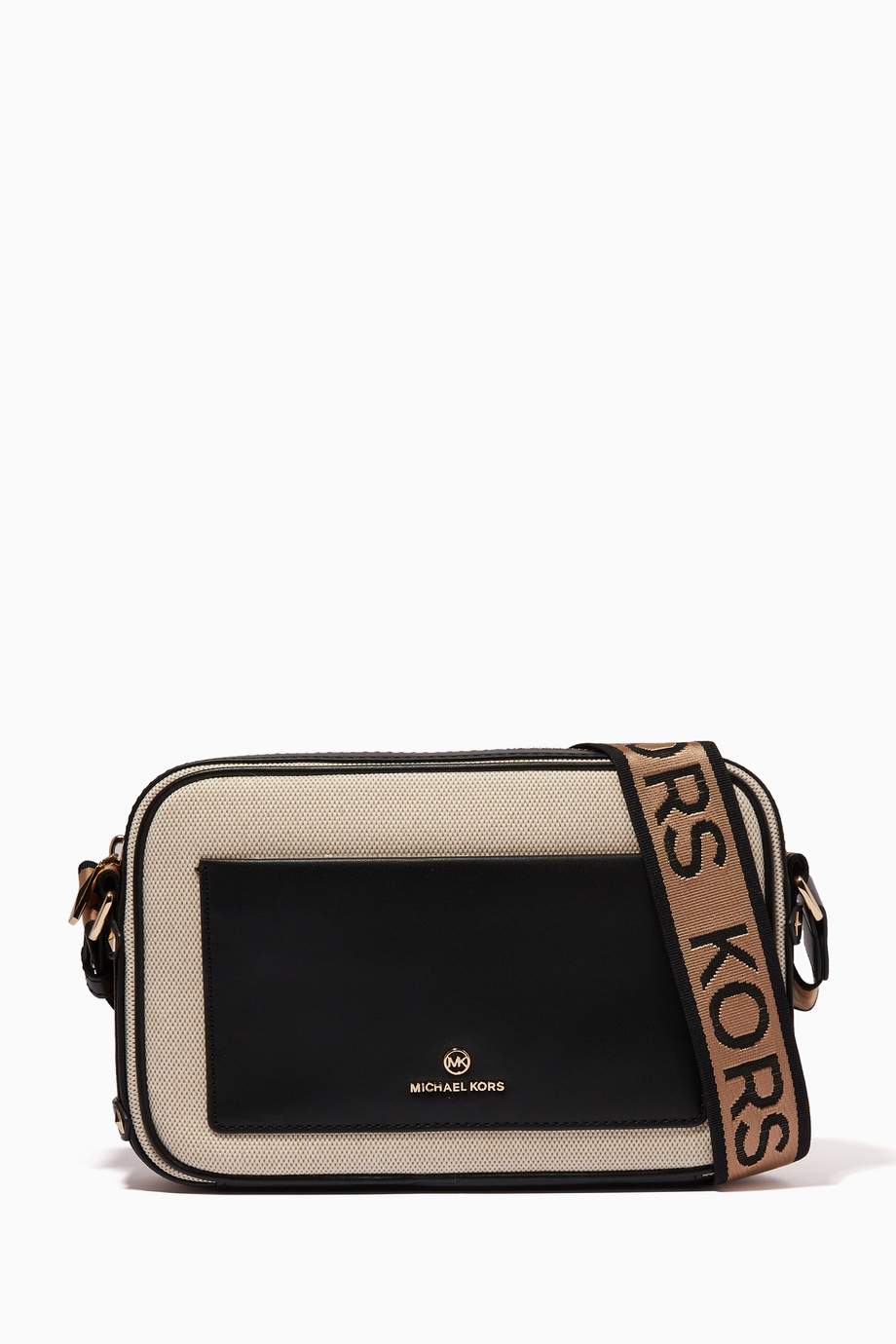 Michael Kors Beige Canvas Crossbody Bag