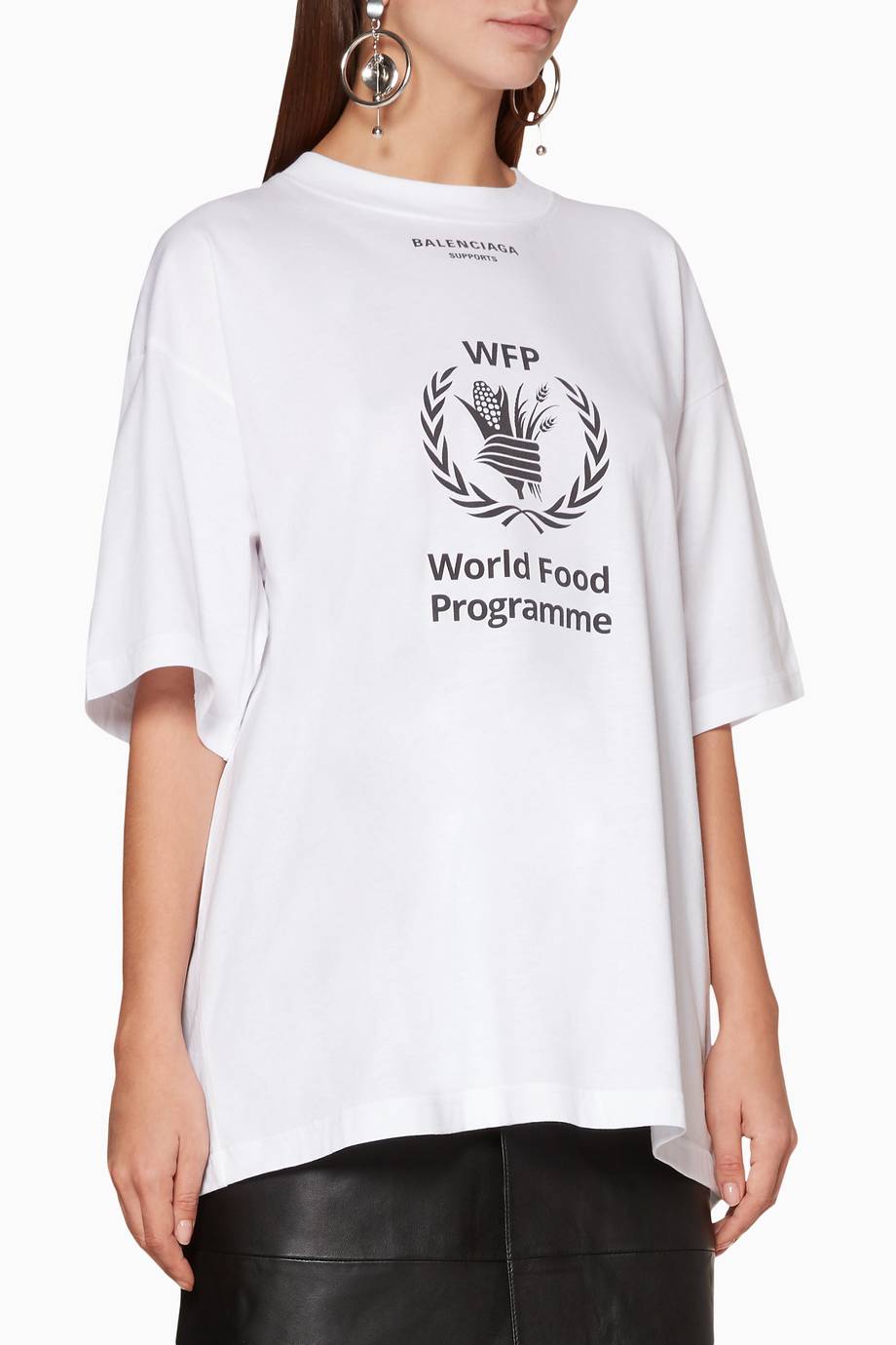 Shop Luxury Balenciaga White WFP-Logo T-Shirt | Ounass UAE