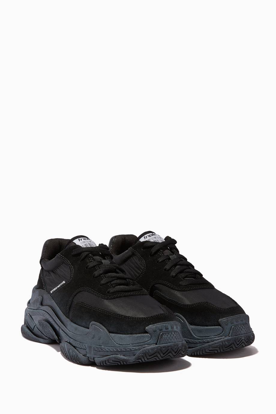 black balenciaga triple s laces