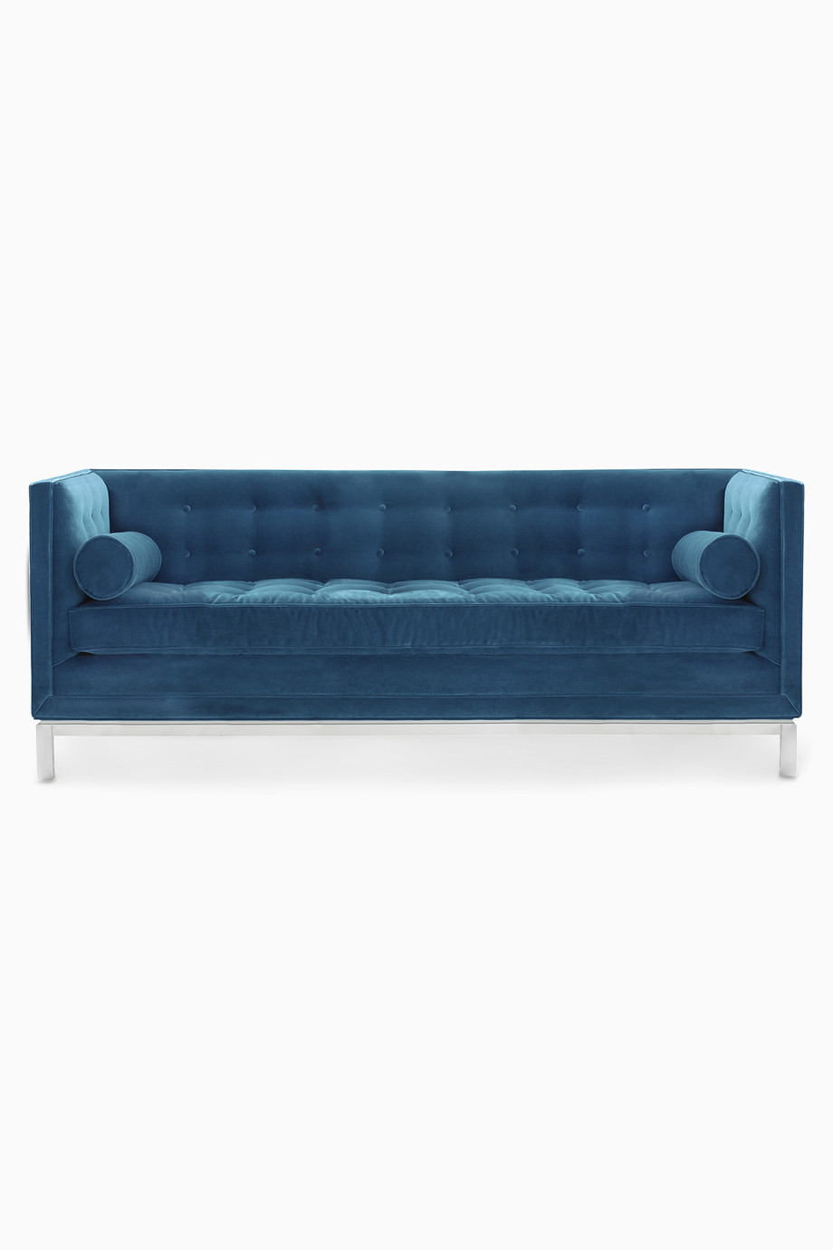 Shop Jonathan Adler Blue Venice Peacock Lampert Three Seater Sofa
