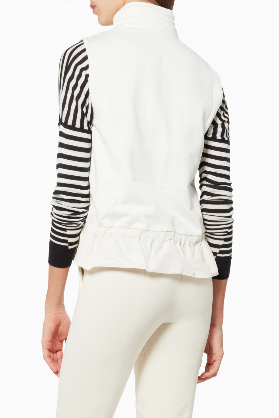 Shop Moncler White White Knit-Back Gillet for Women | Ounass UAE