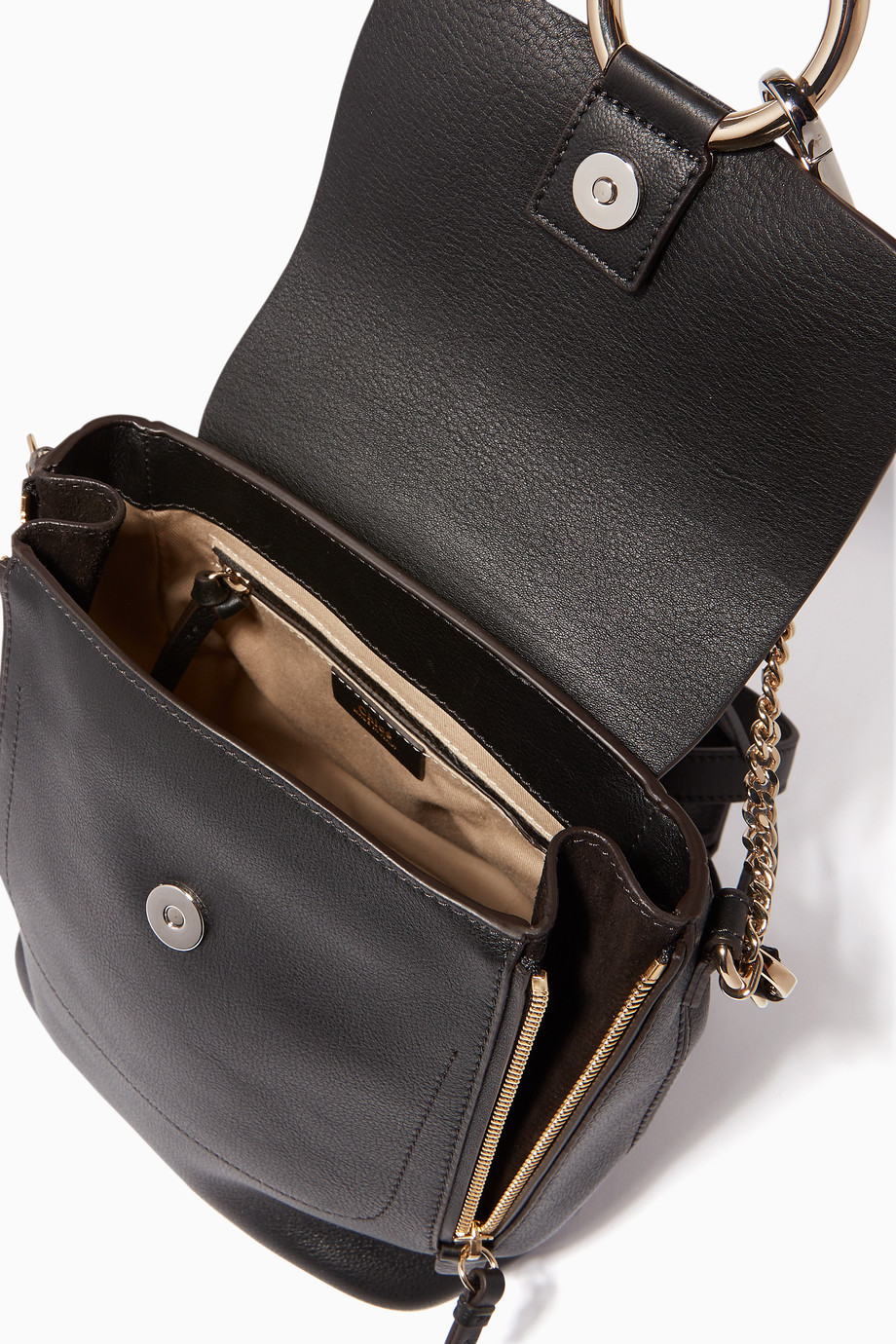 Shop ChloÃ© Black Small Faye Suede Backpack for Women